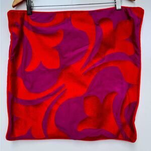 C. WONDER Pillow Cover 100% Cotton Magenta and Orange 19 X 19” Boho Bright